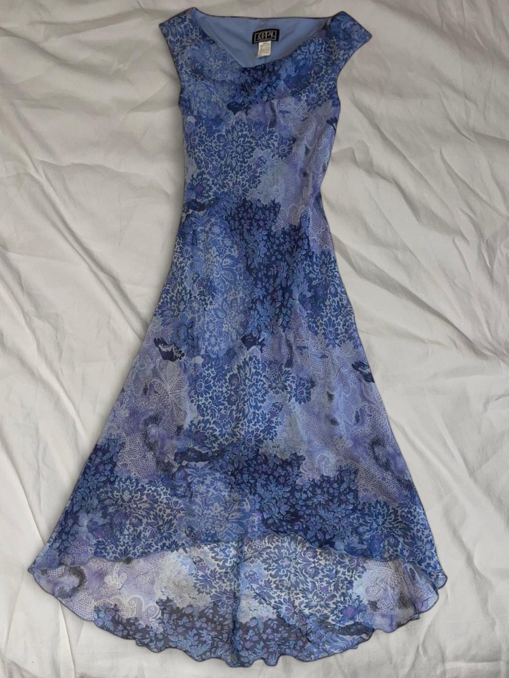 Purple and blue floral fairy dress